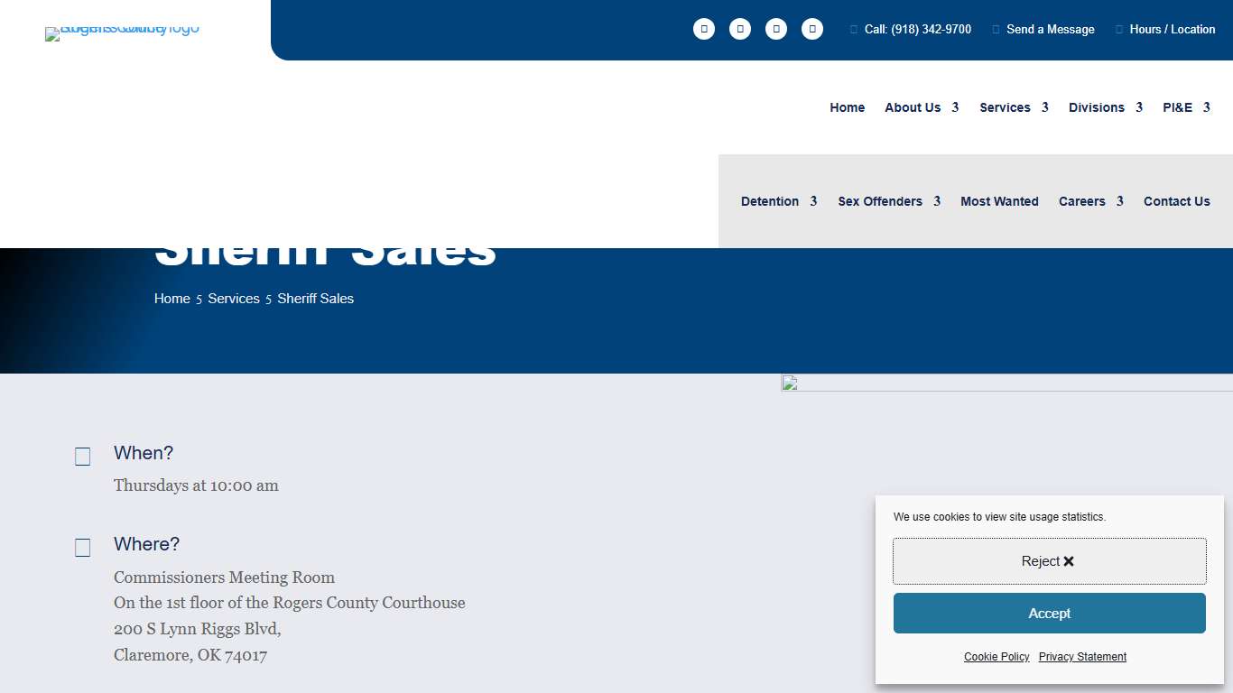 Sheriff Sales Rogers County Sheriff's Department